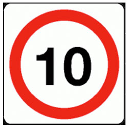10 mph Traffic sign