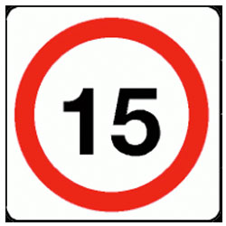 15 mph Traffic Sign