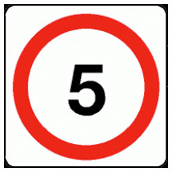 5mph Traffic Sign