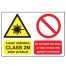 Laser radiation CLASS 2M laser product Sign