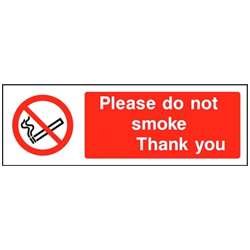 Please do not smoke Sign