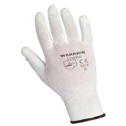 White PU Coated Polyester Gloves