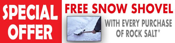 Free Snow Shovel with Rock Salt