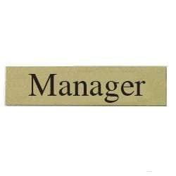Brass Manager Door Sign