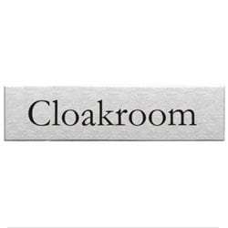 Stainless Steel Cloakroom Door Sign