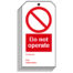 Do not operate Safety Tag - Pack of 10