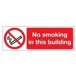 No smoking in this building Sign