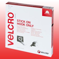 VELCRO® Brand Stick on Range - Hook Only White