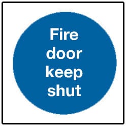 Mandatory Fire Door Keep Shut Sign