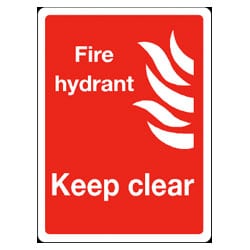 Fire Hydrant Keep Clear Sign