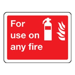 For Use On Any Fire Sign