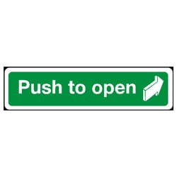 Push To Open Exit Sign