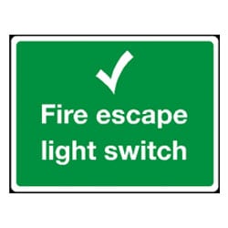 Fire Escape Light Switch Emergency Escape Sign