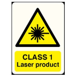 CLASS 1 Laser product Sign