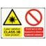 Laser radiation CLASS 3B laser product etc sign