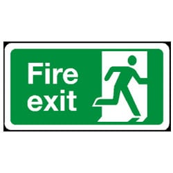 Fire Exit Man Running Right Sign