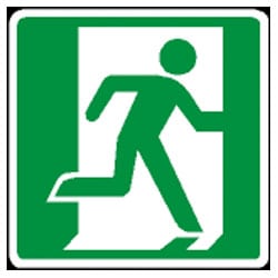 Fire Exit Man Running Right Symbol Sign