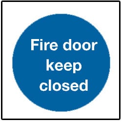 Fire Door Keep Closed Door Sign