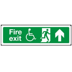 Disabled Fire Exit Ahead Sign