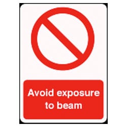 Avoid Exposure To Beam Sign