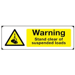 Warning Stand Clear Of Suspended Loads Sign