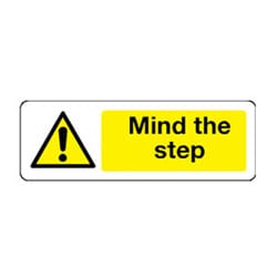 Mind The Step Warning Sign