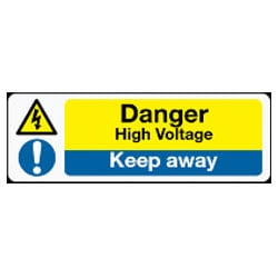 Danger High Voltage - Keep Away Sign