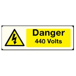 Danger 440 Volts Sign