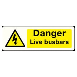 Danger Live busbars sign