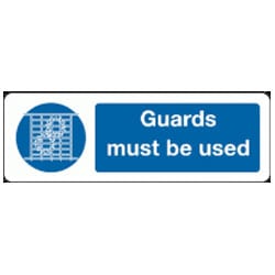 Guards Must Be Used Sign