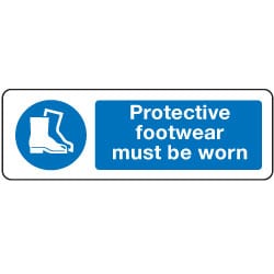 Protective Footwear must be worn Sign