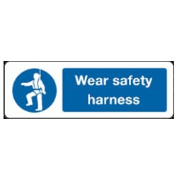 Wear Safety Harness Sign