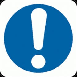 Blue Exclamation Mark Pictorial Sign