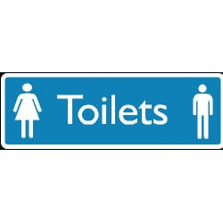 Toilets with Male and Female symbols Sign