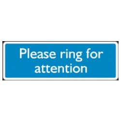 Please Ring For Attention Sign