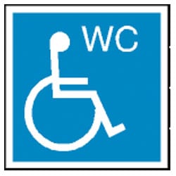 Disabled WC Symbol Sign