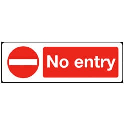 No Entry with Symbol Sign