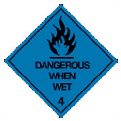 Dangerous When Wet Label