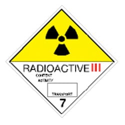 Radioactive III Self Adhesive Label