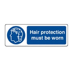 Safety sign Hair Protection must be worn sign
