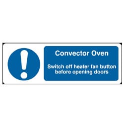 Convector Oven sign