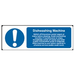 Dishwashing Machine Instructions sign