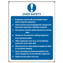 Oven Safety sign