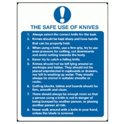 Safe Use of Knives Sign