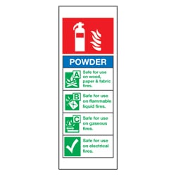 Powder Extinguisher Information Sign