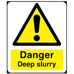 Danger Deep Slurry Sign