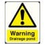 Warning Drainage Pond Sign