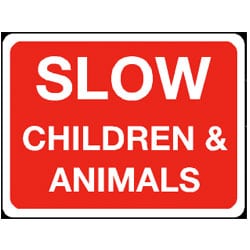 Slow Children and Animals Sign