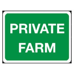 Private Farm Sign