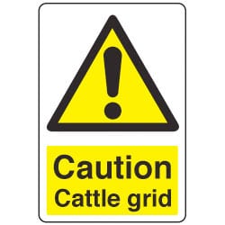 Caution Cattle Grid Sign